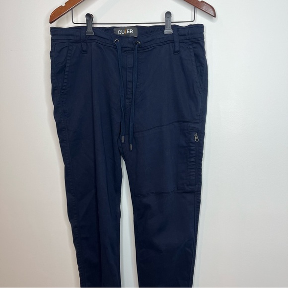 DU/ER Men's Size 31 x 29 N2X Navy Slim Fit No Sweat Jogger Style Pant Cotton - Picture 3 of 11
